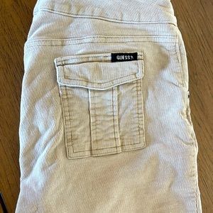 Guess cream tan corduroy pants.